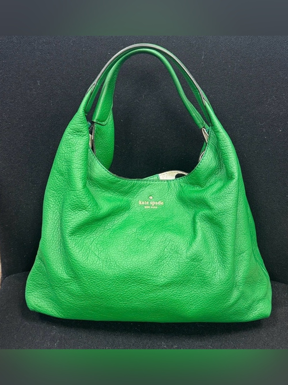kate spade Green Pebbled Leather Hobo Bag